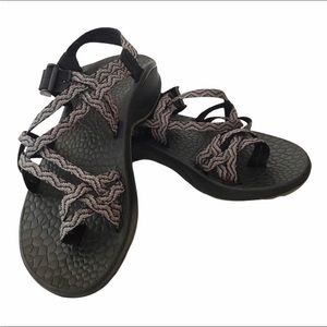 Chaco Black and Gray Double Strap Outdoor Sandals